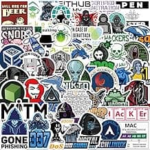 50pcs Vinyl Waterproof Hacker Programmer Stickers for Laptop,Car Bumper,Luggage,Skateboard,Water Bottles,Computer,Phone, Kids Teens Adults for Stickers