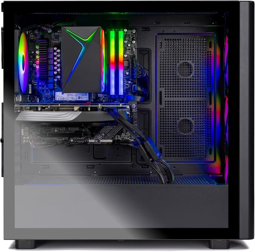 Skytech Chronos Gaming PC Desktop, Ryzen 7 7700 3.8 GHz (5.3GHz Turbo Boost), AMD RX 9070 XT 16GB GDDR6, 2TB Gen4 NVMe SSD, 32GB DDR5 RAM 6000 RGB, 850W Gold ATX 3.0 PSU, Wi-Fi, Win 11