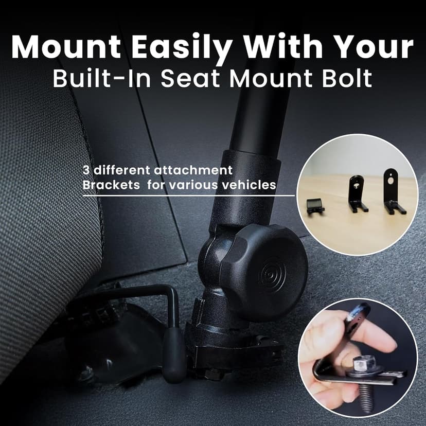 Mount-It! Car Laptop Mount | No-Drill Laptop Vehicle Mount for Truck & Van Use at Front Passenger Seat | Adjustable Height Fits 12-15.4 Inch Screens, 9 Lbs Capacity, Full Motion and Lockable Joints
