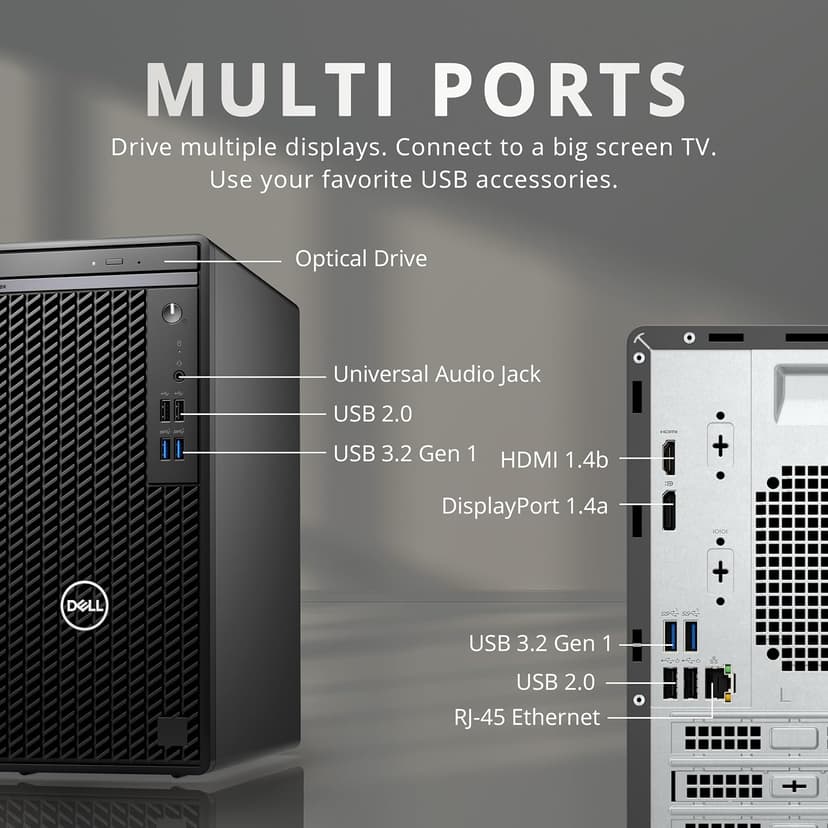 Dell OptiPlex 3000 Tower Business Desktop, Intel i5-12500 Processor, 32GB RAM, 2TB PCIe SSD, Ethernet, WiFi Adapter, KB& Mouse, DVDRW, Windows 11 Pro, Black