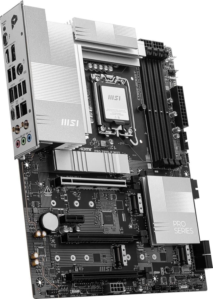 MSI PRO Z890-P WiFi ProSeries Motherboard (Supports Core Ultra Series 2 Intel Processors, LGA 1851, DDR5, PCIe 5.0, M.2, SATA, 5Gbps LAN, USB Type-C, Wi-Fi 7, Bluetooth 5.4, Thunderbolt 4, ATX)