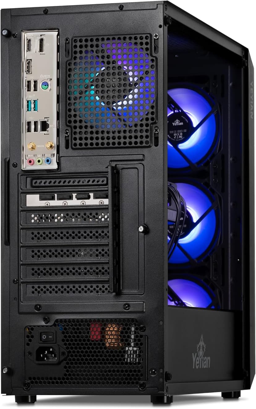 YEYIAN Tanto Pre Built Gaming PC Desktop Computers – Intel Core i5 12400F 4.4 GHz, RTX 4060, 1TB NVME SSD, 16GB DDR4 RAM 3200, 650W Gold PSU, Windows 11 Home 64-bit,for Streaming VR Ready Desktops