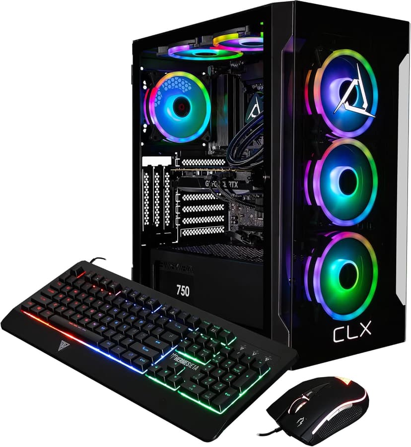 CLX Gaming PC - Intel Core i9 14900KF 3.2GHz, GeForce RTX 4070 Super, 1TB NVMe M.2 SSD, 4TB HDD, 32GB DDR5 RGB Memory, 360mm AIO, WiFi, Windows 11 Home, Black