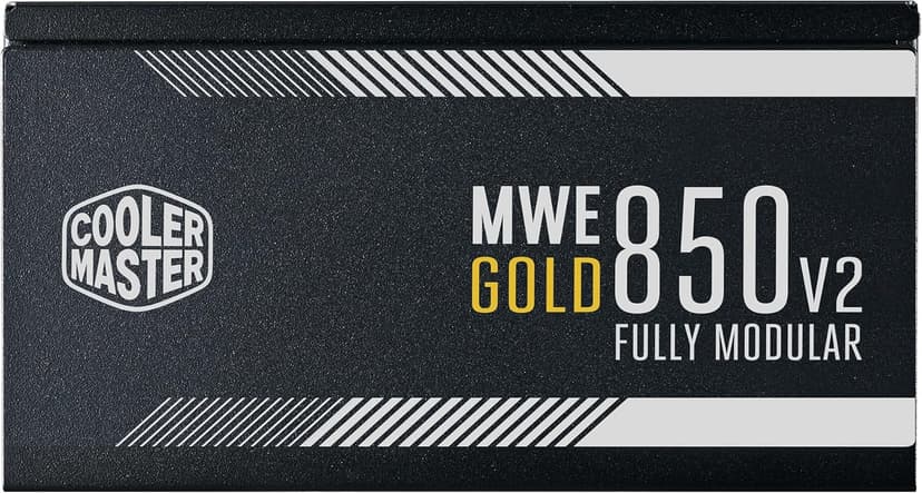 Cooler Master MWE Gold 850 V2 Full Modular, 850W, 80+ Gold Efficiency, 2 EPS Connectors, 120mm HDB Fan, Semi-fanless Operation, 5 Year Warranty