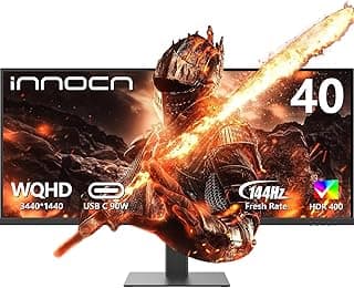 INNOCN 40C1R Ultrawide Monitor 40" WQHD 3440 x 1440p 144Hz FreeSync Premium HDR400 21:9 Computer Display 95% DCI-P3 500Nits IPS USB Type-C HDMI Tilt/Height Adjustable, Mountable
