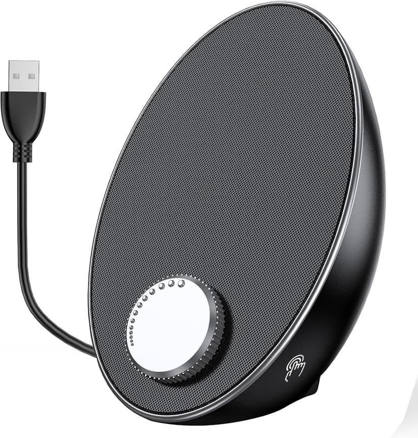 Computer Speakers for Desktop PC - Portable Plug-N-Play Laptop Bluetooth Speakers - External USB Computer Speakers with Easy-Access Volume Knob/Clear Sound for Windows/macOS/ChromeOS/Linux