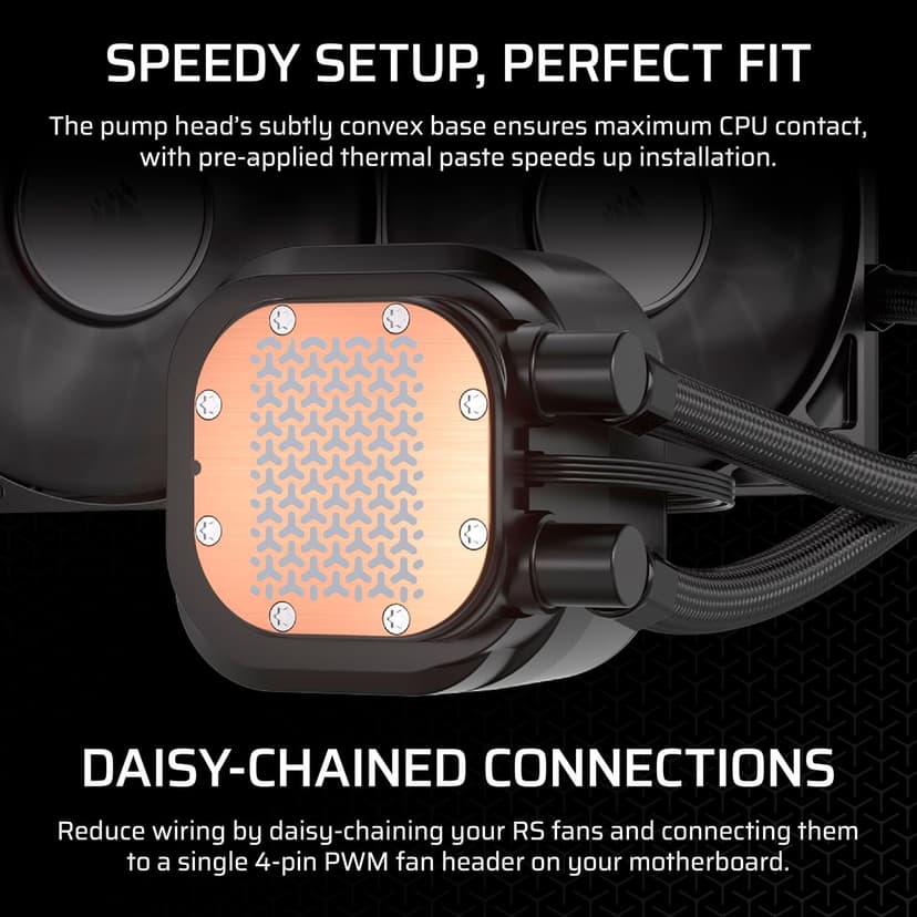 CORSAIR Nautilus 360 RS Liquid CPU Cooler – 360mm AIO – Low-Noise – Direct Motherboard Connection – Daisy-Chain – Intel LGA 1851/1700, AMD AM5/AM4 – 3X RS120 Fans Included – Black