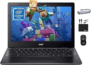 acer 311 Chromebook Laptop for 2025 Student Business, Dual-Core Intel N4500 Processor,11.6" HD Display, 4GB RAM, 192GB (64GB eMMC+128GB Card), Webcam WiFi, Long Battery, Chrome OS +MarxsolAccessory