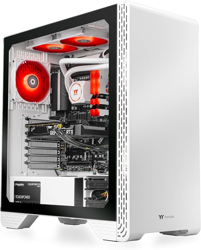 Thermaltake LCGS Glacier 460 AIO Liquid Cooled CPU Gaming Desktop (AMD Ryzen™ 5 5600X 6-core, ToughRam DDR4 3600Mhz 16GB RGB Memory, NVIDIA® GeForce RTX™ 4060, 1TB NVMe M.2, WiFi) S3GL-B550-460-LCS