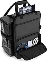 Trunab PC Tower Carrying Strap with Handle, Desktop Carrying Case with Pockets for Keyboard, Cable and Computer Accessories, Ideal for Transporting On The Go (Patented Design)