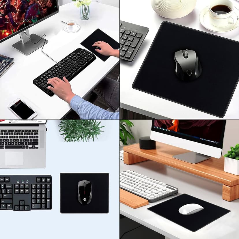 SaiTech IT 20 Pack 2mm Mouse Pad with Stitched Edges Non-Slip Rubber Base, Premium-Textured and Waterproof Mousepads Bulk, Mouse Pad Multipack Mousepad for Computers, Laptop, 8.66 x 7.1 inch