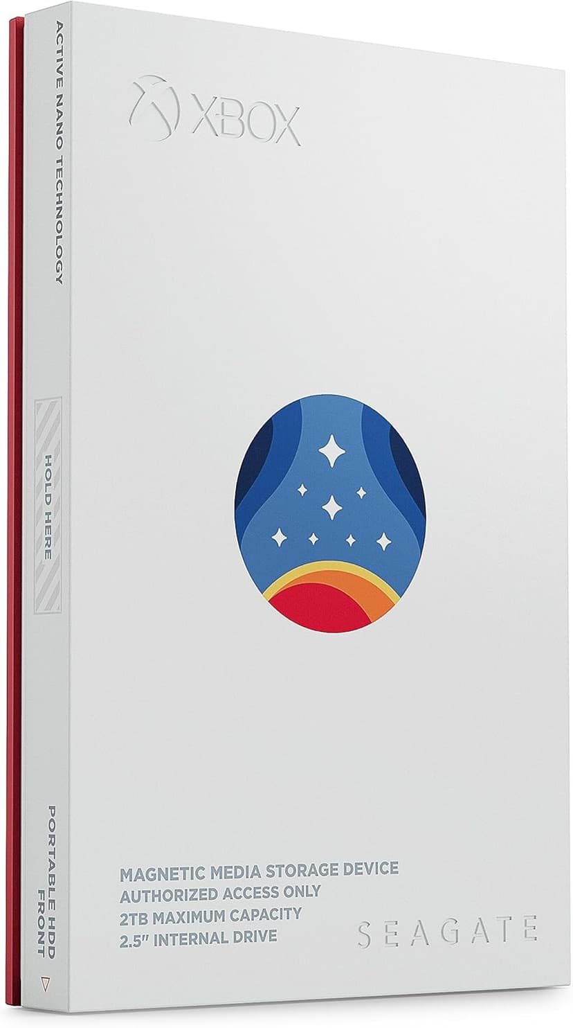 Seagate FireCuda Gaming HDD 2 TB, draagbare externe harde schijf, PC Gaming, Starfield Special Edition, USB 3/2, Data Rescue Service (STMJ2000400)