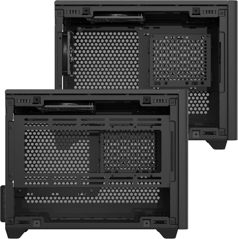Cooler Master NR200 Mini-ITX PC Case, 330mm Horizontal Triple-Slot Mount GPU, 240mm|280mm AIO, SFX PSU 130mm, Compatible RX 7900 XTX|4080 Super, Vented Panels, DIY