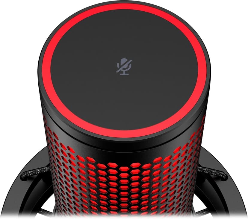 HyperX QuadCast 2 – USB Microphone for Gaming, Streaming and Podcasting, with On-Board Controls, LED Lighting, Removable Shock Mount, PC, Mac, PS5, PS4, USB-C - Black