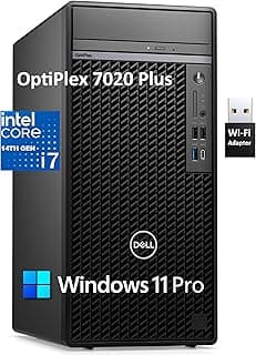 Dell OptiPlex 7020 Plus Tower 7000 Business Desktop Computer, 14th Gen Intel 20-Core i7-14700 up to 5.4GHz, 64GB DDR5 RAM, 2TB PCIe SSD, DVDRW, WiFi Adapter, Ethernet, Keyboard Mouse, Windows 11 Pro