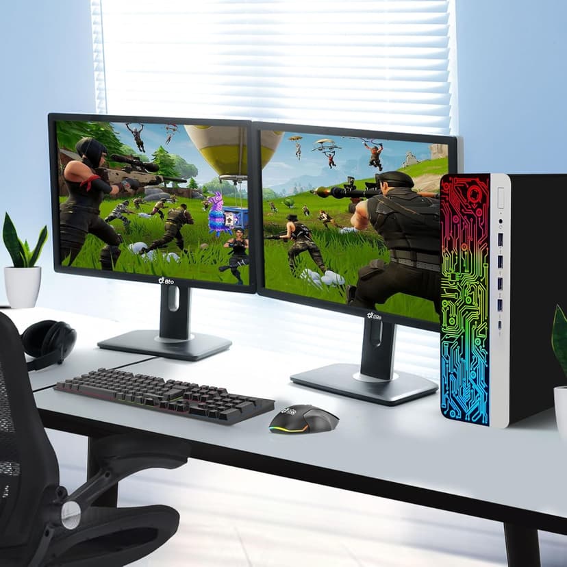 BTO Windows 11 Pro Gaming Desktop PC HP G3 RGB – Intel i5 6th Gen Processor, 16GB DDR4 Ram, 512GB SSD, NVIDIA GeForce GT 1030 DDR5, 22-inch Monitor – Wi-Fi – Computer Tower for PC Gamer (Renewed)