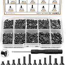 mankk 360PCS Laptop Screws 12 Sizes M2 M2.5 M3 Replacement Computer Tiny Screws Motherboard Screw with Screwdriver for Laptop PC Repair & DIY