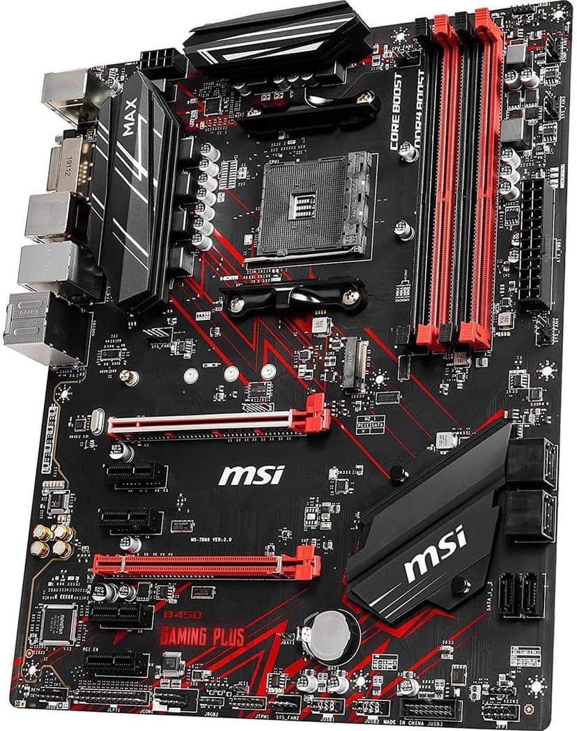 MSI Performance Gaming AMD Ryzen 2ND and 3rd Gen AM4 M.2 USB 3 DDR4 DVI HDMI Crossfire ATX Motherboard (B450 GAMING PLUS Max)