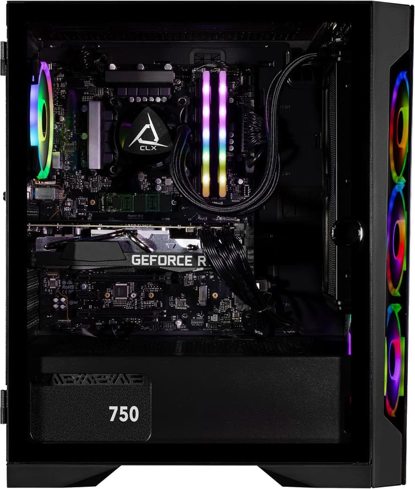 CLX Set Gaming PC - Intel Core i9 12900KF 3.2GHz, GeForce RTX 4060 Ti, 1TB NVMe M.2 SSD, 4TB HDD, 32GB DDR4 RGB Memory, 240mm AIO, Windows 11 Home, Black