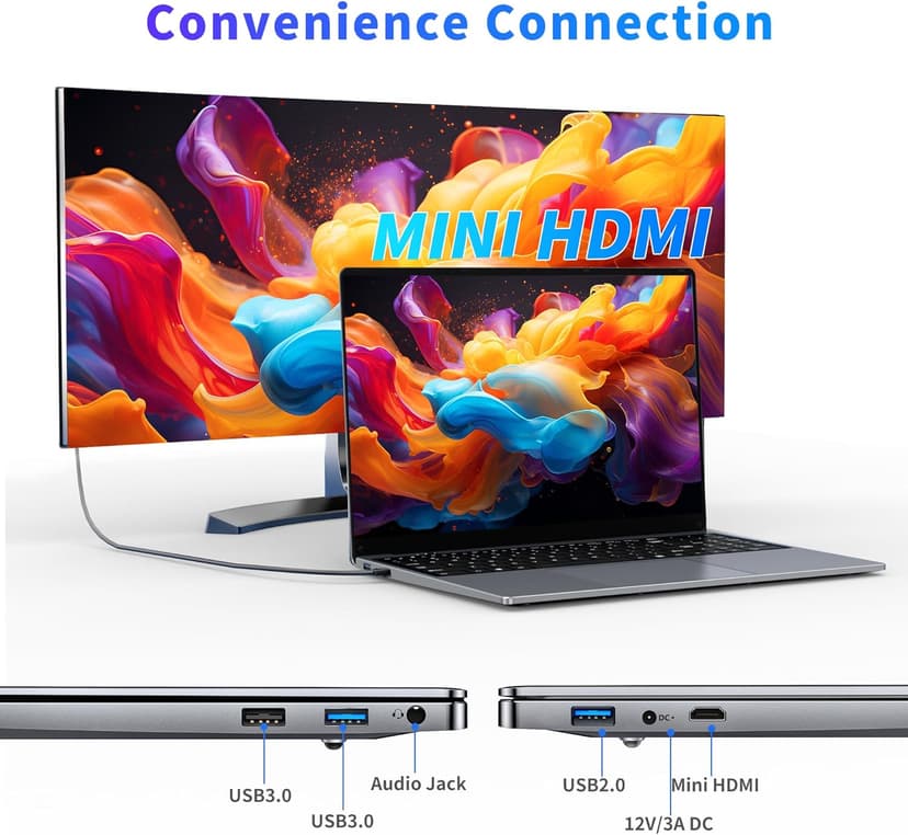 16 Inch Laptop Computer, Gaming Laptop 2025, 16GB RAM 1TB SSD, N150 Processor(Up to 3.6GHz), FHD 1920 * 1200, 180° Open, Backlit, BT4 WIFI5, Windows 11 Pro, 6000 mAh Battery, Student