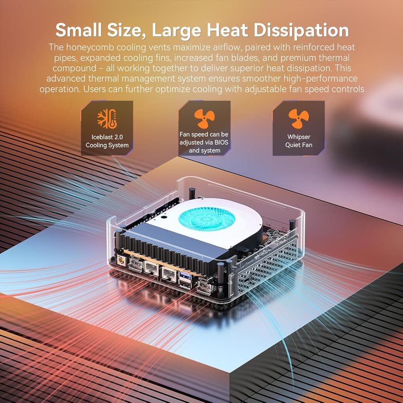 GEEKOM Mini PC AX8 Max, Dual 2.5G Lan AMD Ryzen 7 8745HS (Up to 4.9GHz, 3 Mode) Desktop Computers, Radeon 780M, 32GB DDR5 5600MHz RAM 1TB PCIe SSD, 2xUSB4/PD/WOL/8K 4 Display/Gaming/Business/Win11 Pro