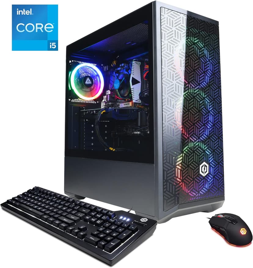 CyberpowerPC Gamer Xtreme VR Gaming PC, Intel Core i5-11400F 2.6GHz, 8GB DDR4, GeForce RTX 2060 6GB, 500GB NVMe SSD, WiFi Ready & Win 11 Home (GXiVR8060A11)