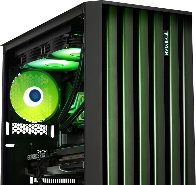 YEYIAN Phoenix Mesh AI Gaming Desktop - AMD Ryzen 7 9800X3D 5.2GHz | RTX 5080 16GB GDDR7 | 32GB DDR5 RGB 6000MHz| 2TB NVMe Gen4 SSD | B650 Motherboard | 240mm AIO | 1000W PSU | Win 11 Home VR Ready