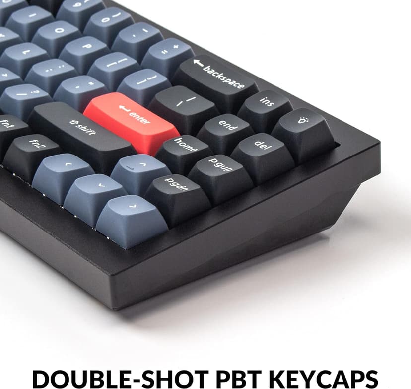 Keychron Q7 Wired Custom Mechanical Keyboard, 70% Layout QMK/VIA Programmable Macro with Hot-swappable Gateron G Pro Brown Switch Double Gasket Compatible with Mac Windows Linux (Black)