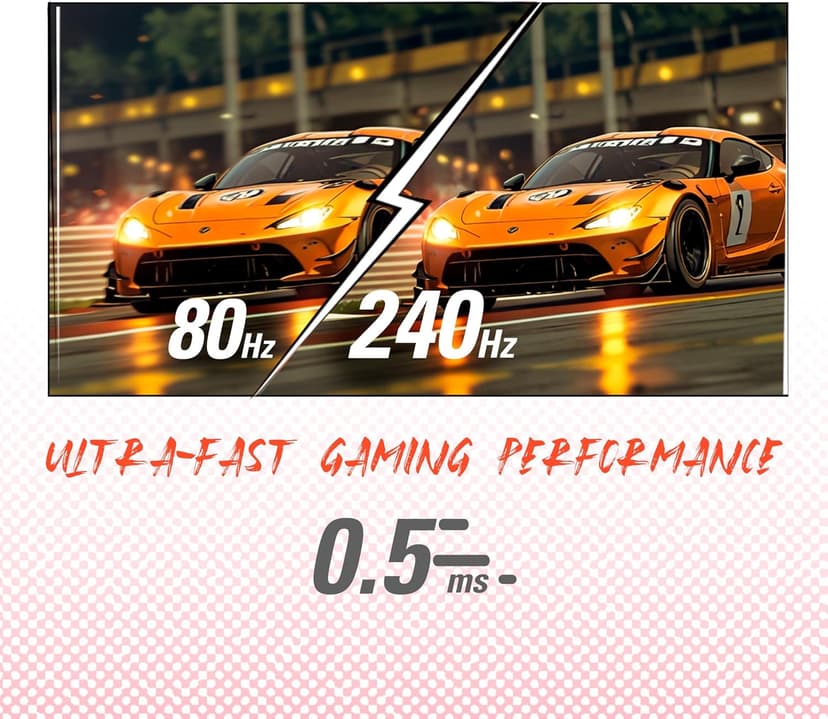 AOC Q32G11ZNE 32" Frameless Gaming Monitor QHD 2560 x 1440, 240Hz, 0.5ms Response time, HDR Ready, Console Gaming Ready, 3-Year Zero Dead Pixel Guarantee, Black