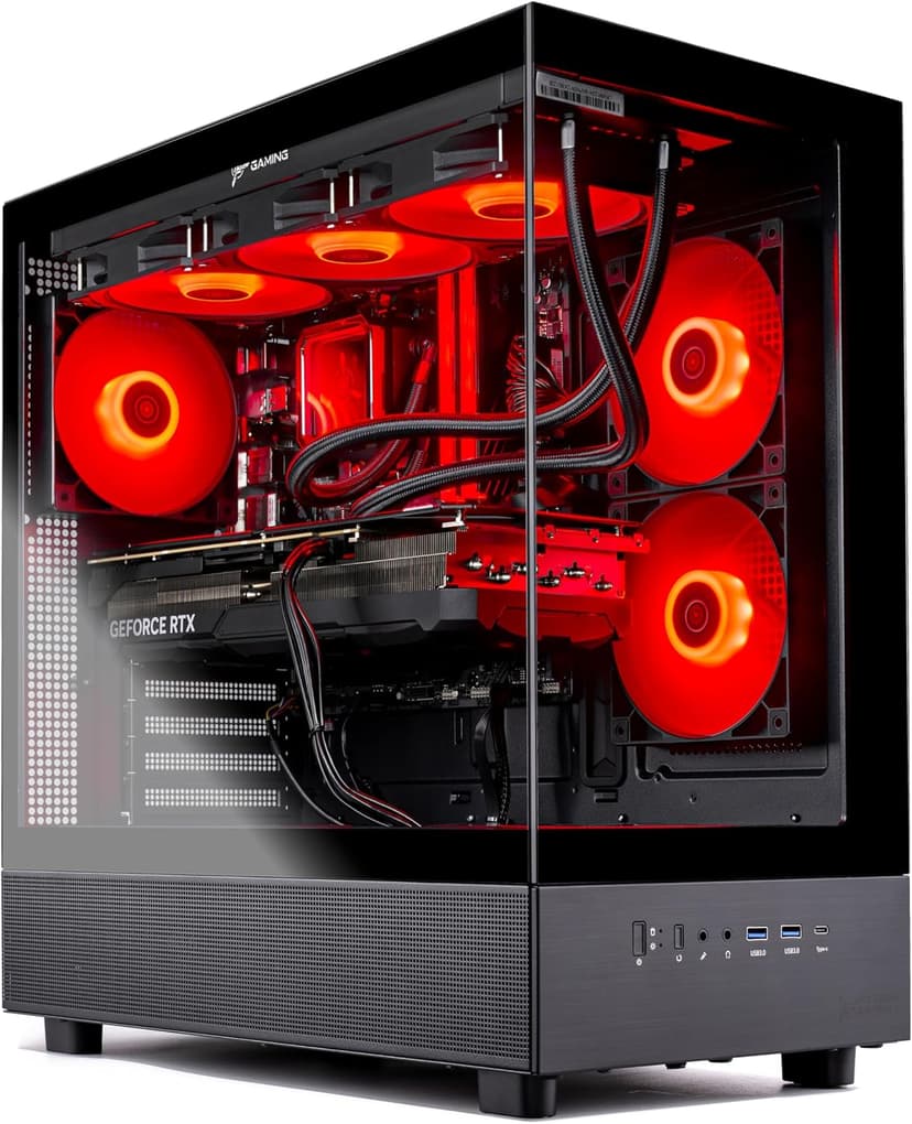 Skytech Gaming Azure 3 Desktop PC, Ryzen 7 9700X 3.8 GHz (5.5GHz Turbo), NVIDIA RTX 5060 Ti 16GB, 2TB Gen4 NVMe SSD, 32GB DDR5 RAM 5200 RGB, 850W Gold ATX 3 PSU, 360mm ARGB AIO, Wi-Fi, Win 11