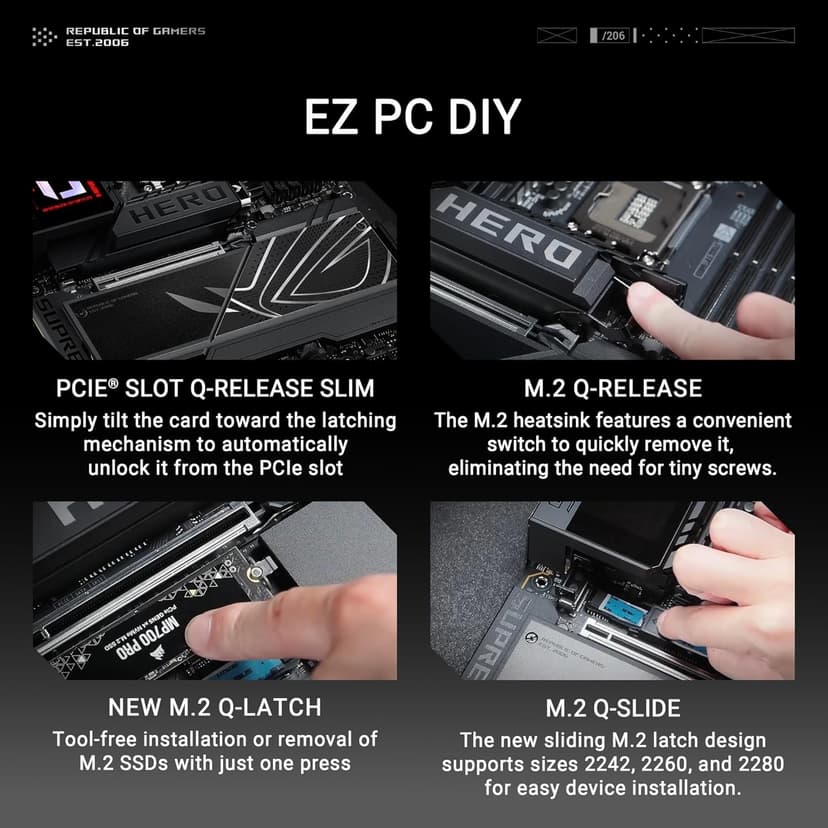 ASUS ROG Maximus Z890 Hero Intel® Z890 LGA 1851 ATX Motherboard, Advanced AI PC-Ready, 22+2+1+2 Stages, DDR5, WiFi 7, 3X PCIe® 5.0 M.2, Thunderbolt™ 4, USB Type-C®, AI Overclocking/Cooling/Networking