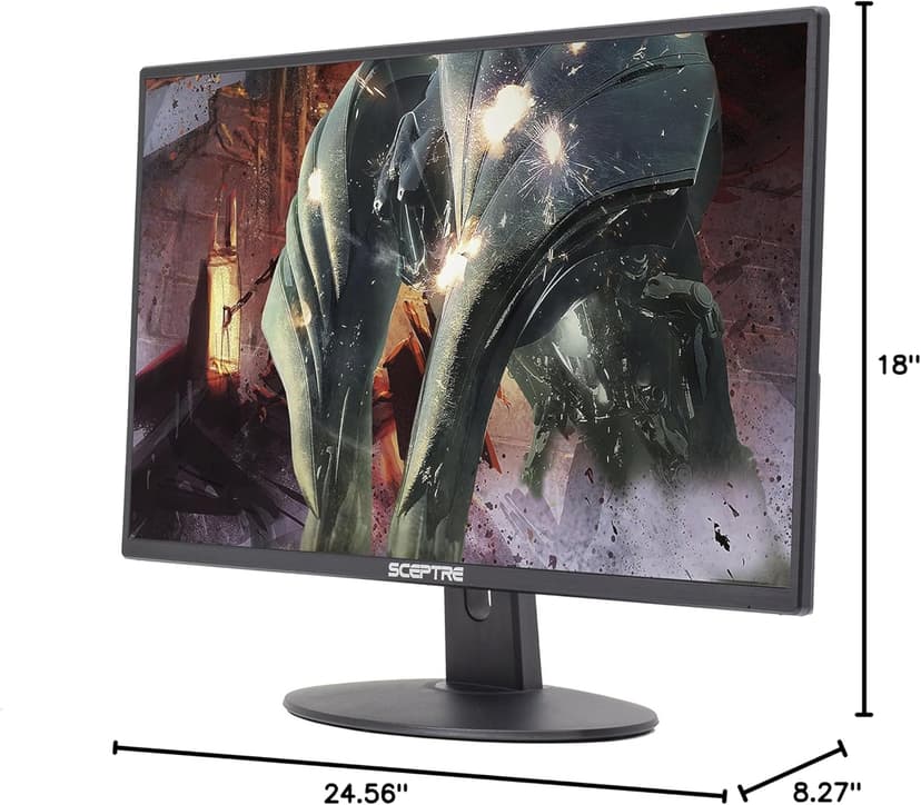 Sceptre 27-Inch FHD LED Gaming Monitor 75Hz 2X HDMI VGA Build-in Speakers, Ultra Slim Metal Black