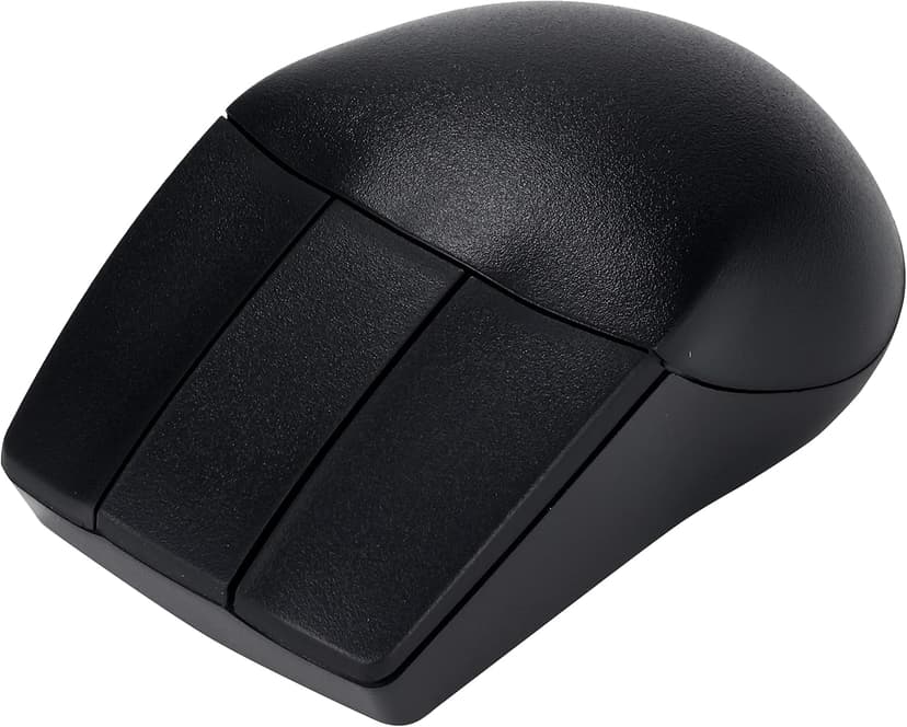 ELECOM -Japan Brand- Wireless 2.4GHz Connection, Basic 3D-CAD Mouse, No Scroll Wheel, 3 Button Computer Mouse with Smooth Optical Tracking, Blue LED, 600/1200 DPI, for Windows/Mac (M-CAD01DBBK)