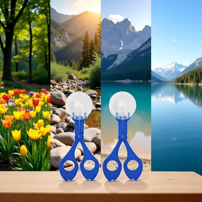 2-Pcs Blue Nature Exploration Tools - Ergonomic Scoopers and Clamps for Field Research and Outdoor Activities, Durable Plastic Design with Non-Slip Grip