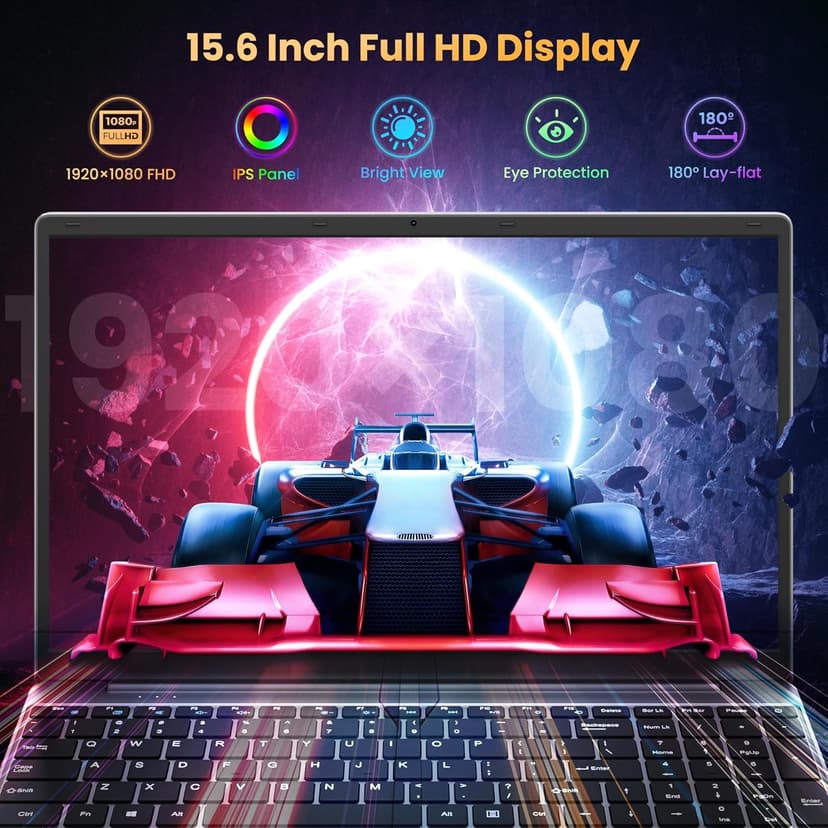 jumper Laptop, 12GB RAM 640GB ROM, Office 365-1 Year 5305U Processor, 15.6 Inch Computer, FHD IPS Screen, 38Wh Battery, 2 Stereo Speakers, USB3.0 * 2, HDMI, for Business and Students.