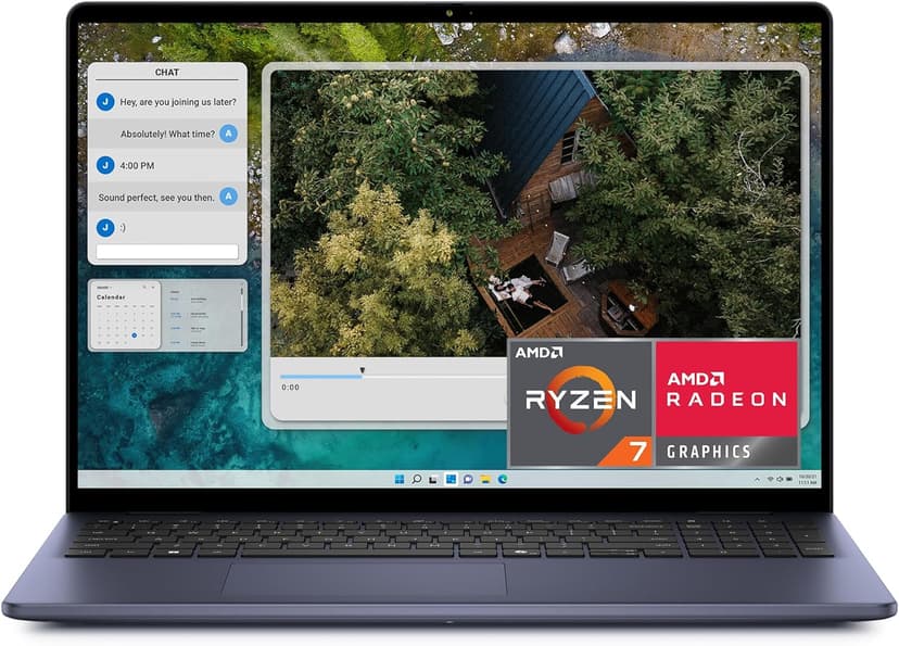 Dell Inspiron 16 5645 Laptop - 16.0 16:10 FHD+ (1920 x 1200) Display, AMD Ryzen 7-8840U, 16GB DDR5 RAM, 1TB SSD, AMD Radeon Graphics, Windows 11 Home, Onsite & Migrate Services - Midnight Blue
