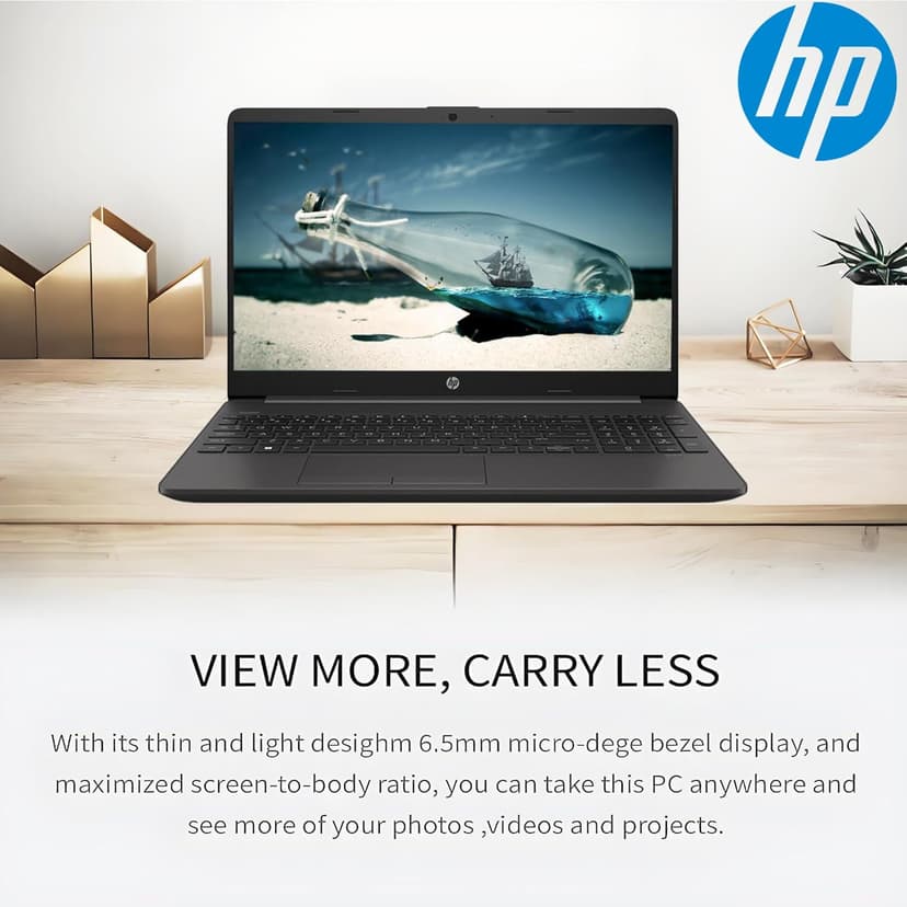 HP 15.6" FHD Laptop Computer Student and Business • The New Version for Everyday Use • AMD Dual-Core Silver CPU • 8GB RAM • 256GB PCIe • Type-C • RJ-45 • 1Yr Office 365 • Windows 11 Pro