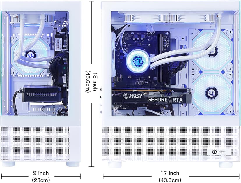 Gaming PC Desktop,AMD Ryzen 7 5700X 8 core 3.4GHz(up to 4.6GHz),GeForce RTX 4060 8GB,32GB DDR4 RAM 3200MHz,1TB NVME SSD,650W PSU, Windows 11 Home 64-bit,White