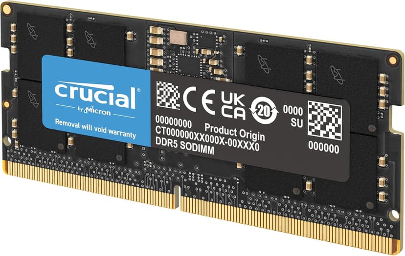 Crucial 16GB DDR5 RAM, 5600MHz (or 5200MHz or 4800MHz) Laptop Memory, SODIMM 262-Pin, Compatible with 13th Gen Intel Core and AMD Ryzen 7000 - CT16G56C46S5