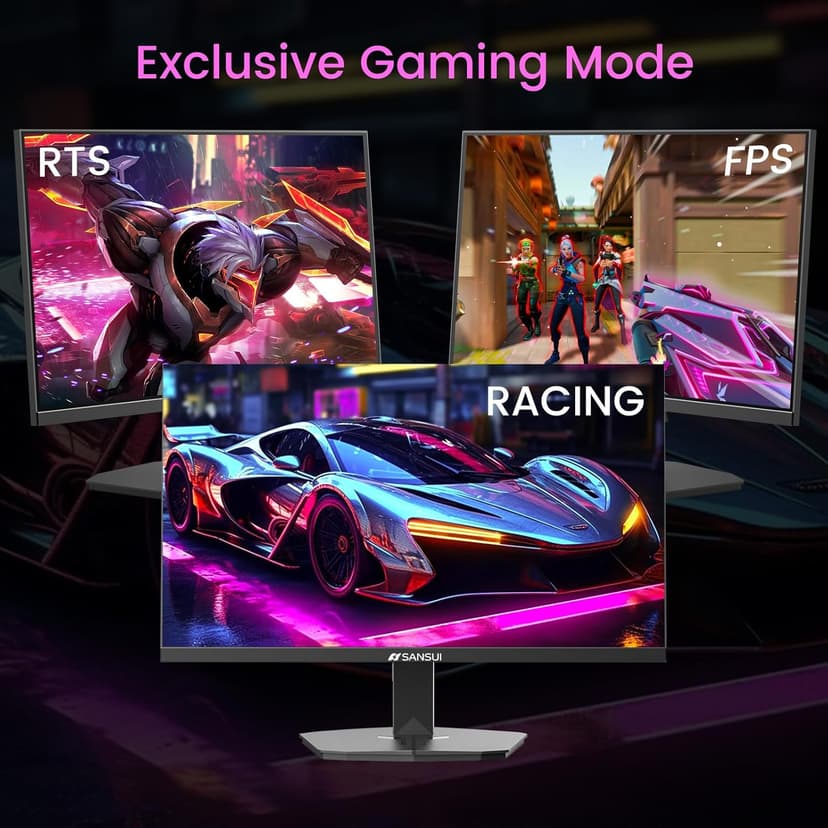 SANSUI 24 Inch Gaming Monitor 160Hz FHD 1080P Computer Monitor, FreeSync 1ms 4000:1 Contrast, HDMI DP Ports VESA Support Eye Care Monitor for Gaming Office (HDMI Cable Included ES-G24F4M)