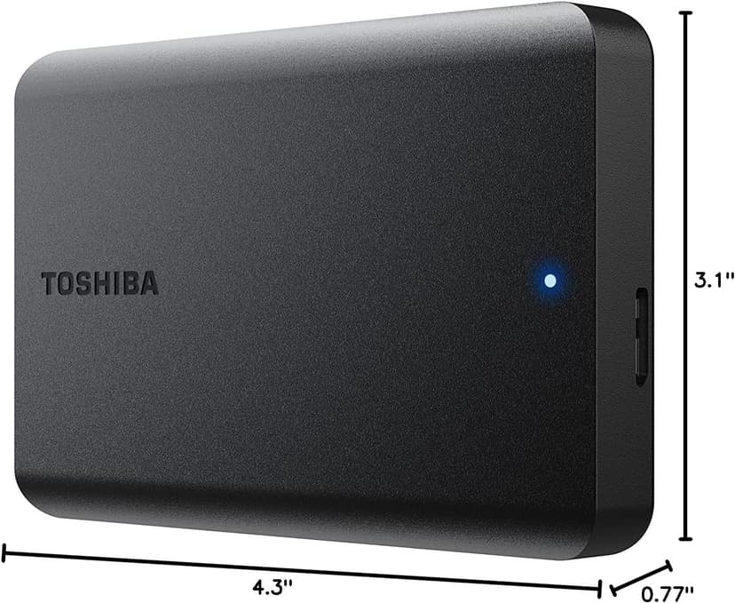 Toshiba Canvio Basics 4TB Portable External Hard Drive USB 3.0, Black - HDTB540XK3CA