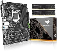 B85M PRO LGA 1150 Motherboard with 2 * 8GB 1600MHz DDR3 RAM, Support 4th Gen Intel Core i7 i5 i3/Pentium/Celeron (PCIe 3.0, NVME M.2, SATA 6Gb/s, VGA/DVI/HDMI-Compatible, Gigabit LAN)
