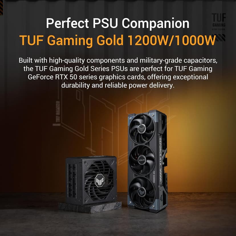 ASUS TUF Gaming GeForce RTX ™ 5080 16GB GDDR7 OC Edition Gaming Graphics Card (PCIe® 5.0, HDMI®/DP 2.1, 3.6-Slot, Military-Grade Components, Protective PCB Coating, axial-tech Fans, Vapor Chamber)