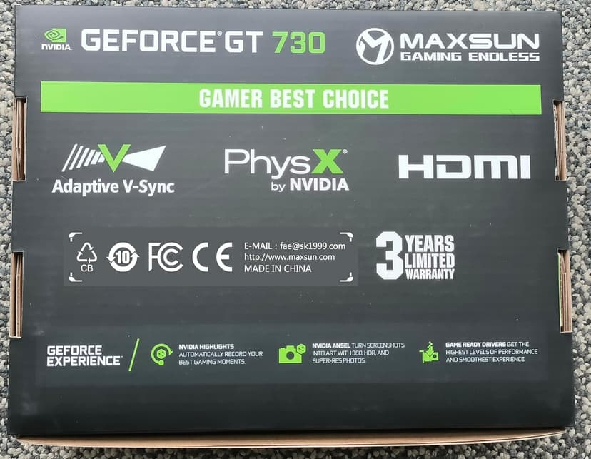maxsun GeForce GT 730 4GB Video Graphics Card GPU for Computer PC GDDR3 ITX Design PCI Express DVI-I, HDMI, VGA 4K Multi Screen