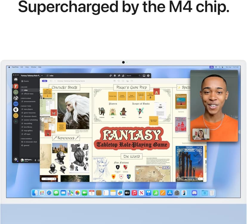 Apple 2024 iMac All-in-One Desktop Computer with M4 chip with 10-core CPU and 10-core GPU: Built for Apple Intelligence, 24-inch Retina Display, 16GB Unified Memory, 512GB SSD Storage; Blue
