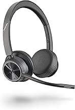 Poly - Voyager 4320 UC Wireless Headset (Plantronics) - Headphones with Boom Mic - Connect to PC/Mac via USB-A Bluetooth Adapter, Cell Phone via Bluetooth - Works with Teams, Zoom & More