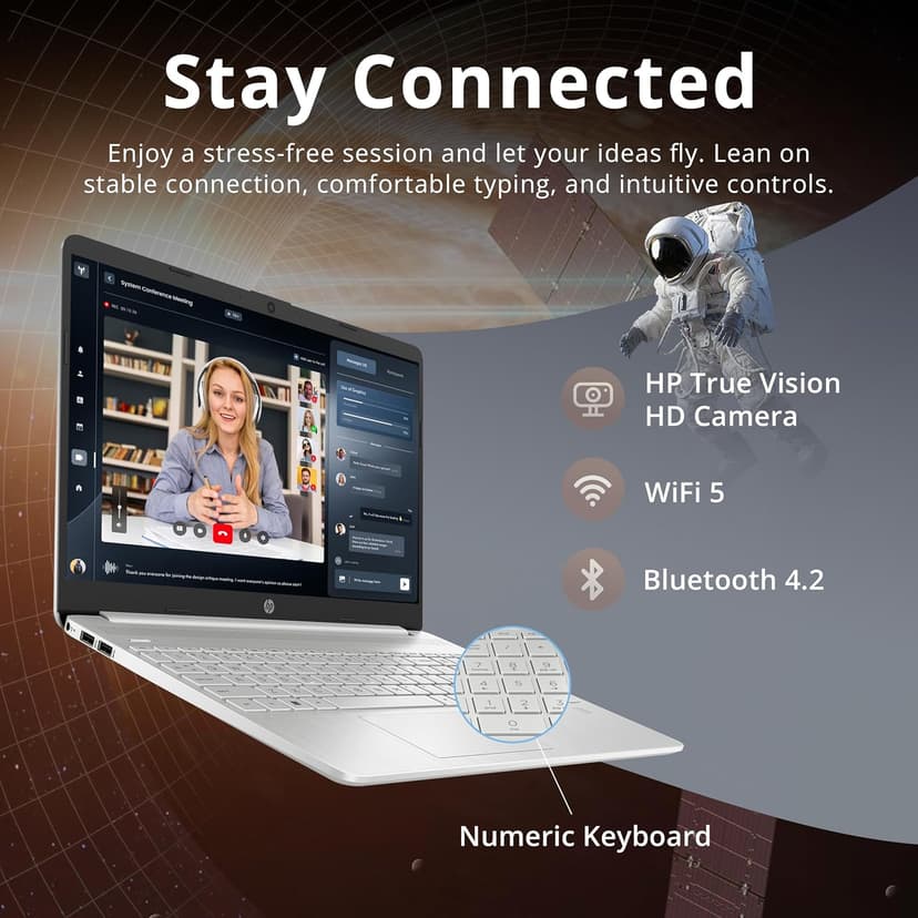 HP 15.6" FHD Touchscreen Business Laptop, Intel i7-1255U, 32GB RAM, 1TB PCIe SSD, Intel Iris Xe Graphics, Num Pad, Webcam, Windows 11 Pro, Natural Silver, 32GB Hotface USB Card