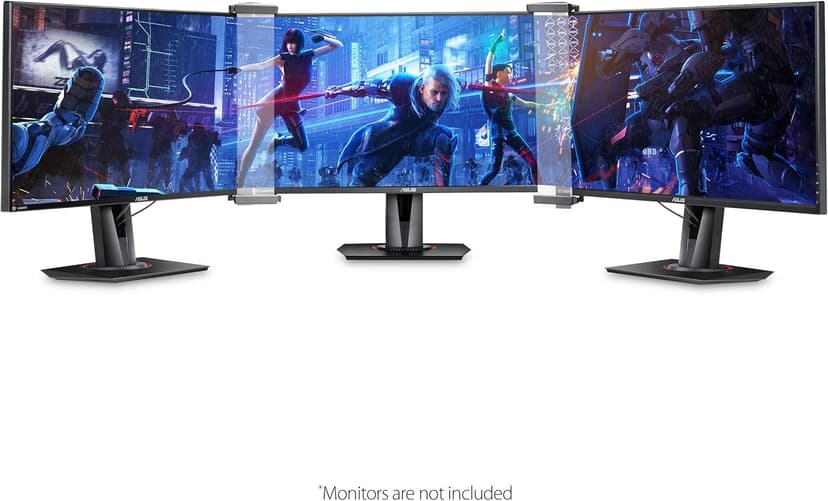 ASUS ROG Bezel-Free Kit ABF01 Universal Multi-Monitor Setup with Optical Micro-structures Easy Assembly, CLEAR, (Set of 2)