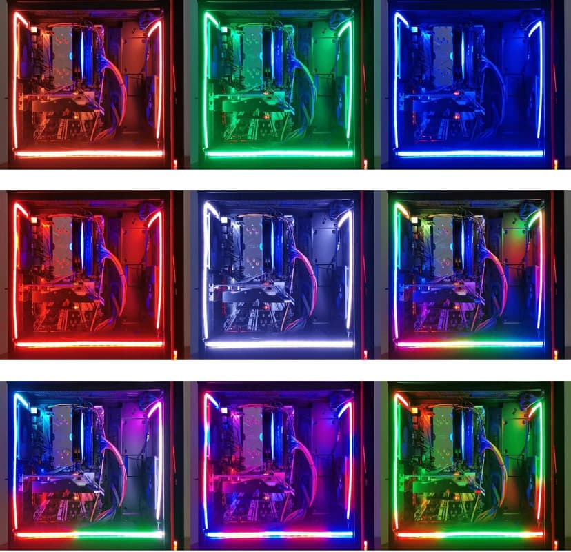 airgoo Addressable RGB PC LED Strip, AG-NEON-LS1 Diffused Silicon Rubber Tube Neon Strip, for 5V 3-pin argb Header or AG-DRGB16 SignalRGB Controller(Not Included), Come with Magnetic Brackets