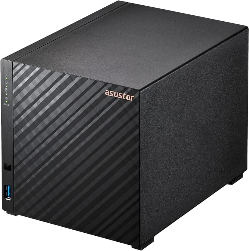 Asustor Drivestor 4 AS1104T - 4 Bay NAS, 1.4GHz Quad Core, Single 2.5GbE Port, 1GB RAM DDR4, Network Attached Storage, Personal Private Cloud (Diskless)